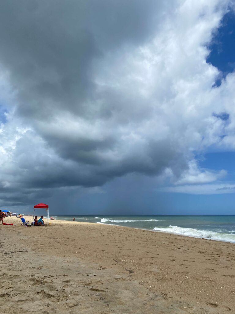 overcast beach