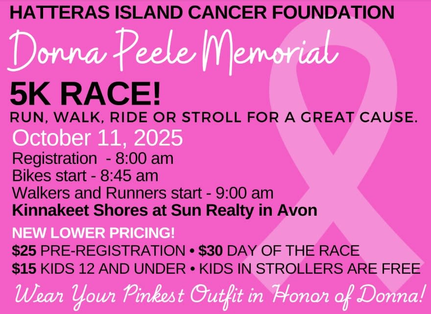 Hatteras Island Cancer Foundation Donna Peele Memorial 5K Event